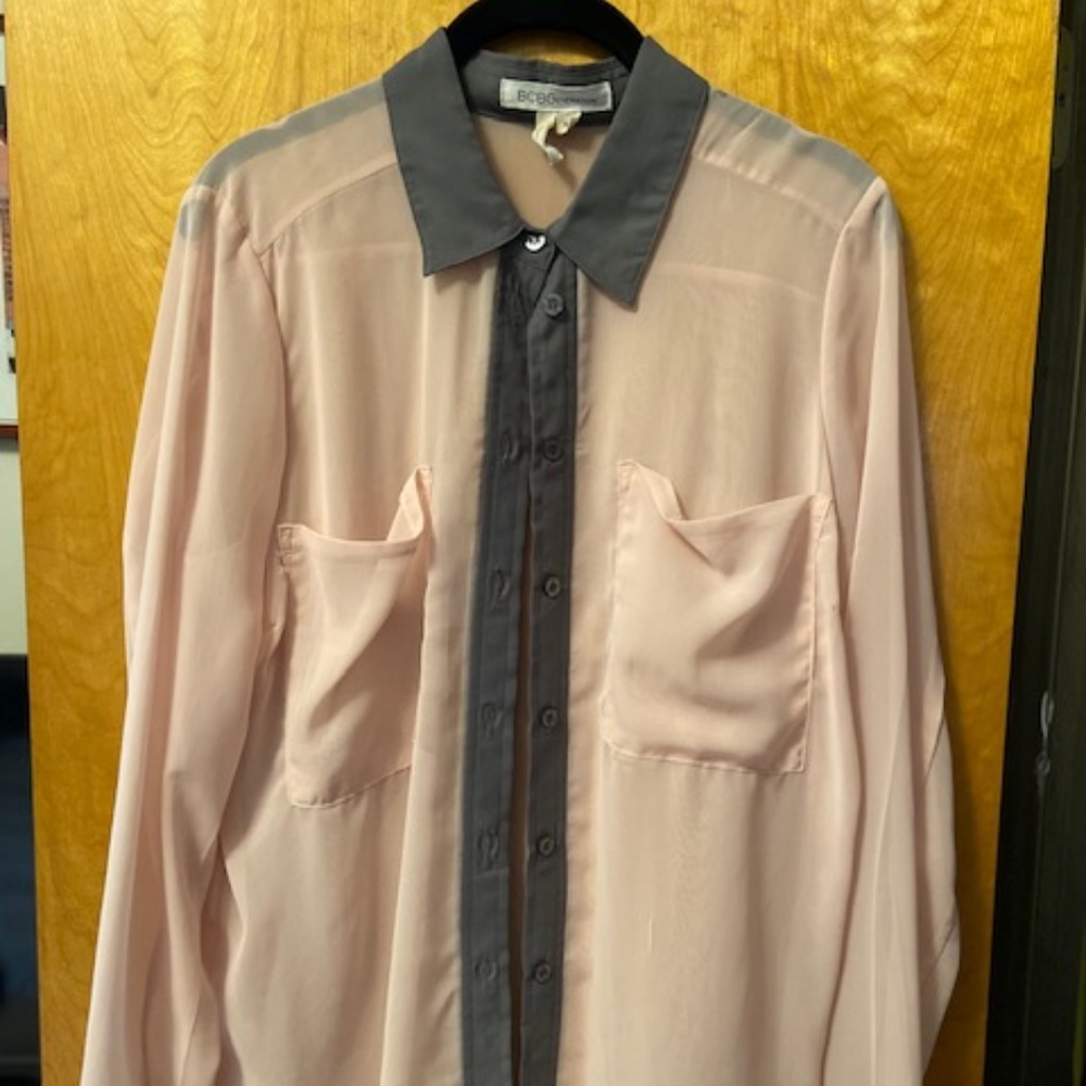 Pink BCBG Sheer Blouse
